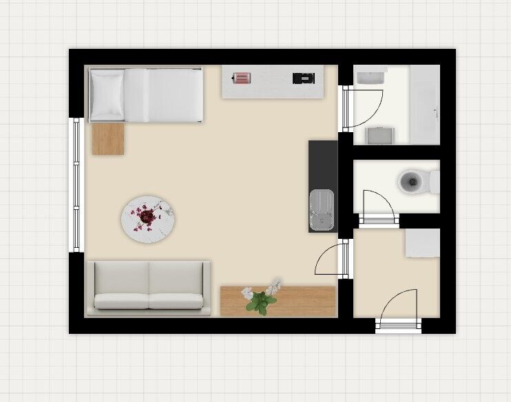 Pronájem bytu 1kk, 29 m2, zahrada, Praha 5 - Košíře