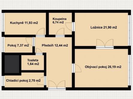 Prodej bytu, 3+1, 88 m²