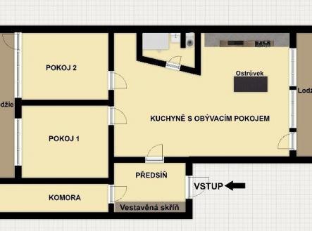 Pronájem bytu, 3+kk, 86 m²