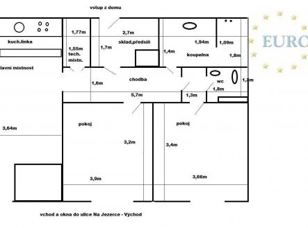 2d půdorys | Prodej - obchodní prostor, 74 m²