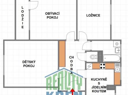 plánek.jpg | Pronájem bytu, 3+1, 75 m²