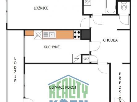 plánek | Prodej bytu, 2+1, 68 m²