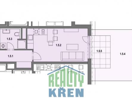 plánek.jpg | Pronájem bytu, 1+kk, 67 m²