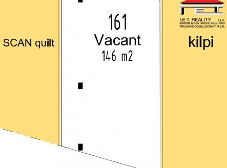 layout | Pronájem - obchodní prostor, 146 m²