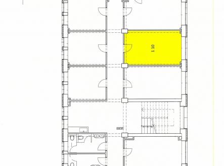 Plánek kanc.č.110 | Pronájem - kanceláře, 20 m²