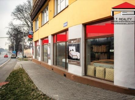 1 pohled do ulice | Pronájem - obchodní prostor, 90 m²