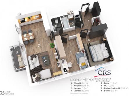 3d-layout.jpg | Prodej bytu, 3+kk, 73 m²