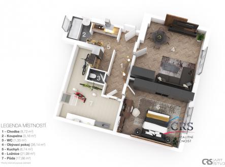3d-layout.jpg | Prodej bytu, 2+1, 89 m²