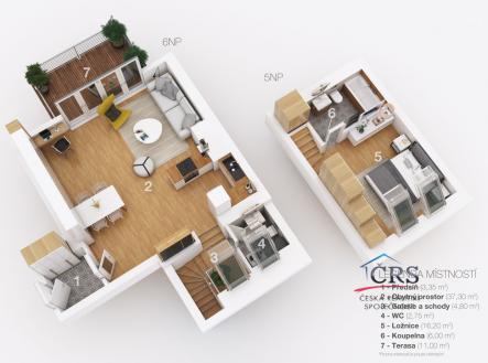 3d-layout.jpg | Prodej bytu, 2+kk, 82 m²