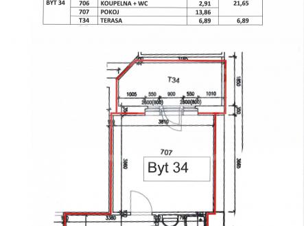 Obrázek k zakázce č.: 699746 | Pronájem bytu, 1+kk, 24 m²