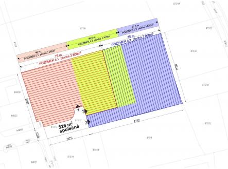 Pozemky na prodej Kšírova - rozdělění PZ | Prodej - pozemek pro komerční výstavbu, 2 255 m²