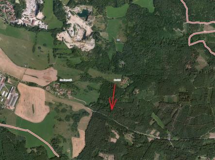 LV 591_Vystrkov_1mapa | Prodej - pozemek, les, 40 085 m²