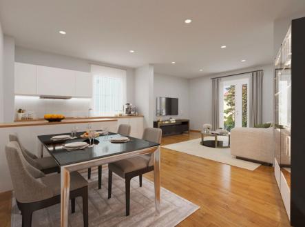vizualizace | Prodej bytu, 1+kk, 38 m²