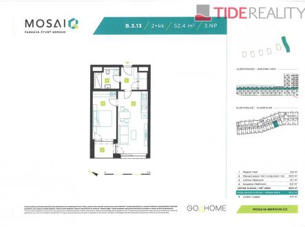 . | Prodej bytu, 2+kk, 52 m²