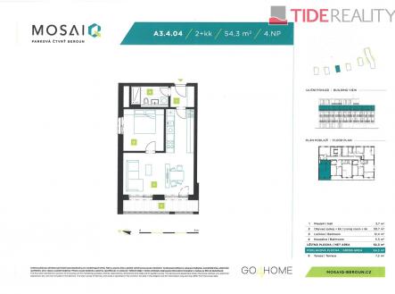 . | Prodej bytu, 2+kk, 61 m²