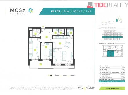 . | Prodej bytu, 3+kk, 95 m²