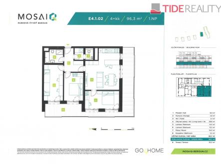. | Prodej bytu, 4+kk, 96 m²