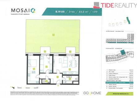 . | Prodej bytu, 3+kk, 84 m²