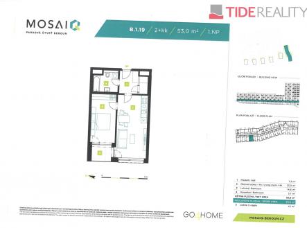 . | Prodej bytu, 2+kk, 53 m²