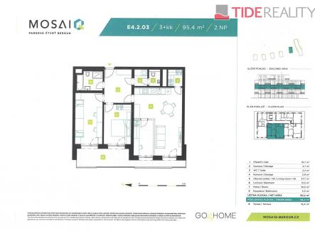 . | Prodej bytu, 3+kk, 95 m²