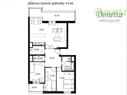 byt-c.33-pudorys.jpg | Prodej bytu, 4+kk, 117 m²