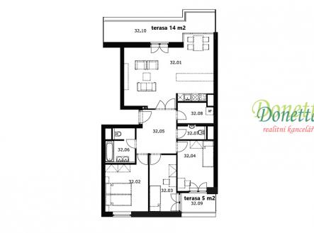byt-c.32-pudorys.jpg | Prodej bytu, 4+kk, 119 m²