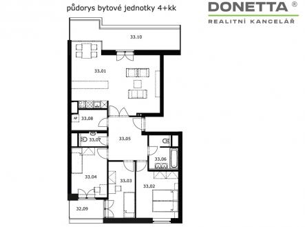 byt-c.33-pudorys.jpg | Prodej bytu, 4+kk, 119 m²