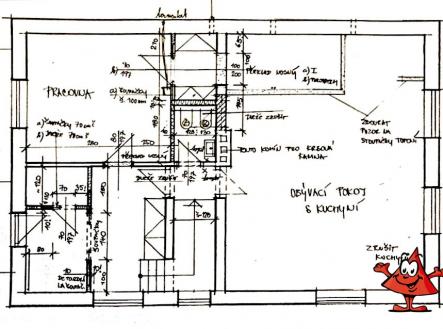 Prodej domu Chotoviny u Tábora - půdorys obytného podlaží | Prodej - dům/vila, 240 m²
