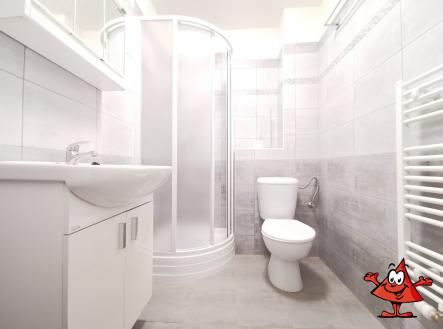 Pronájem bytu 2+1 Praha 5 Smíchov Preslova - koupelna s WC | Pronájem bytu, 2+1, 50 m²