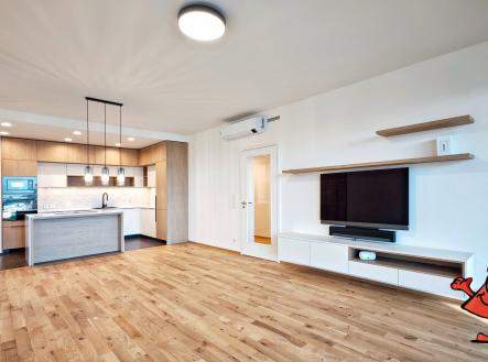 Pronájem bytu Praha 5 Košíře Pomezí Lerausova - obývací pokoj I | Pronájem bytu, 3+kk, 116 m²