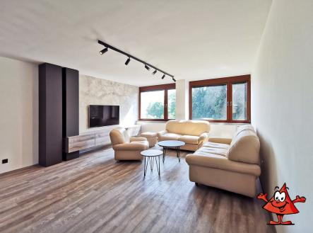 Pronájem domu Praha 8 Ďáblice Učitelská - obývací pokoj A | Pronájem - dům/vila, 168 m²