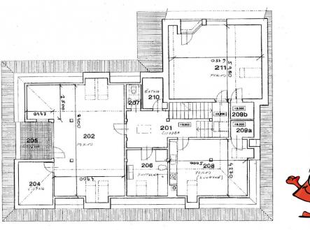Pronájem domu Praha 5 Zličín - půdorys patro | Pronájem - dům/vila, 350 m²