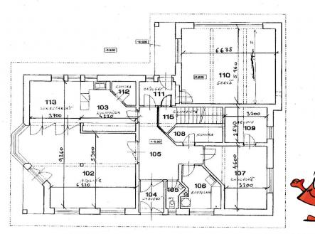 Pronájem domu Praha 5 Zličín - půdorys přízemí | Pronájem - dům/vila, 350 m²