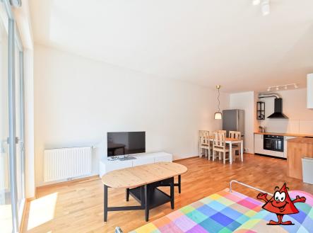 Pronájem bytu Praha 8 Karlín Breitfeldova - obývák B | Pronájem bytu, 2+kk, 61 m²