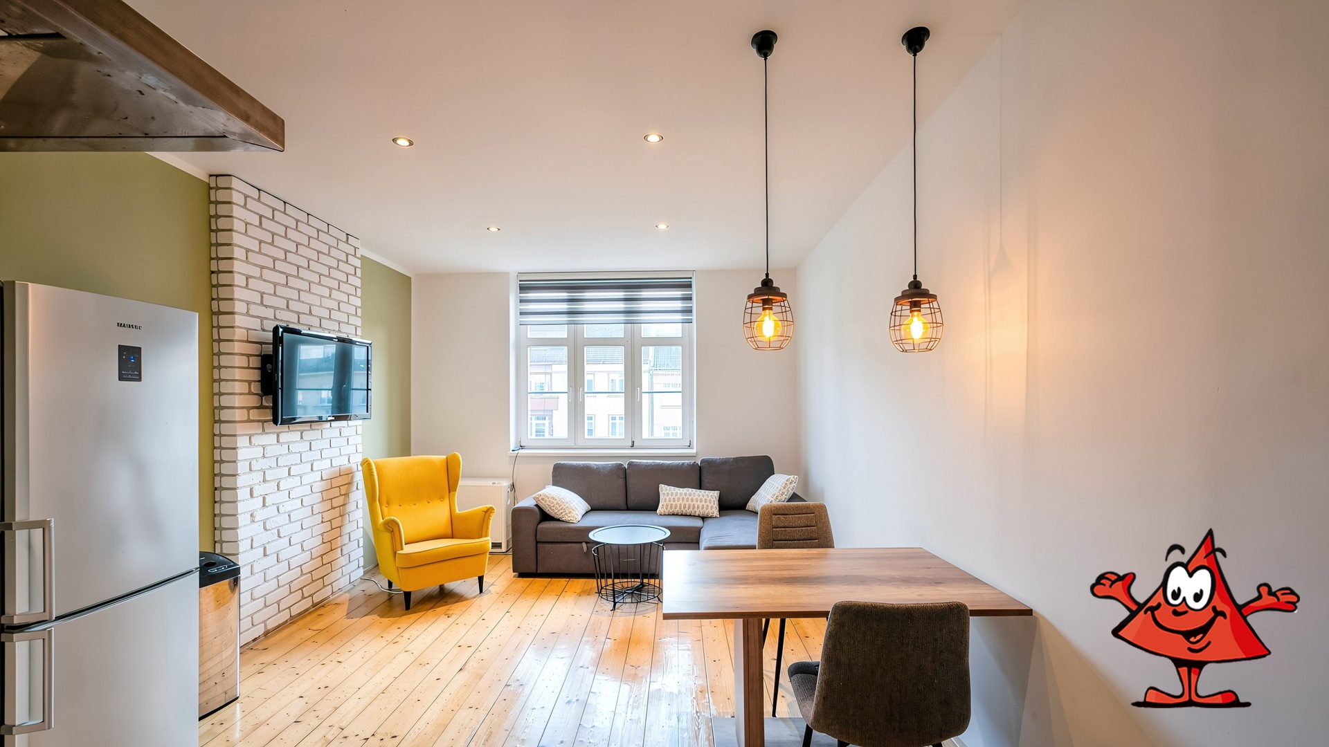 Pronájem bytu 2+kk Praha 4 Pankrác - obývací pokoj