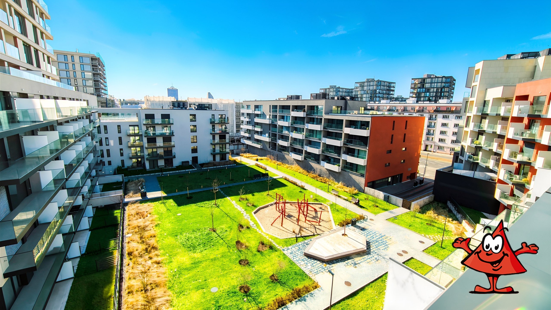 Pronájem bytu Praha 3 -Malešická 3+KK s Terasou a 2x gar - výhled