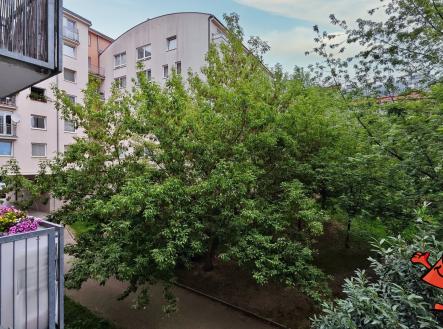 Pronájem bytu 1+0 Praha 9 Vysočany Paříkova -z okna | Pronájem bytu, 1+kk, 30 m²