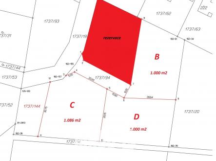 NAVRH DELENI_1737_94_detail_vymery | Prodej - pozemek pro bydlení, 1 134 m²