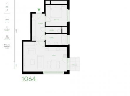 PPR_A_1064 | Prodej bytu, 2+kk, 63 m²