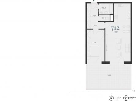 712 | Prodej bytu, 2+kk, 73 m²