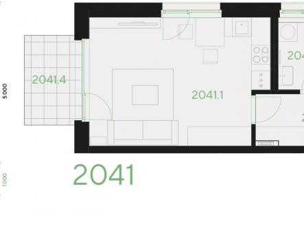 2041 | Prodej bytu, 1+kk, 30 m²