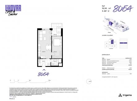 8054 | Prodej bytu, 2+kk, 49 m²