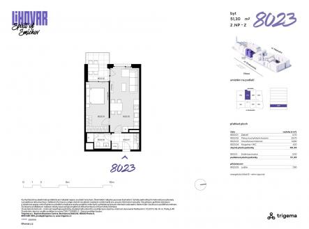 8023 | Prodej bytu, 2+kk, 48 m²