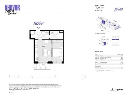 8067 | Prodej bytu, 1+kk, 39 m²