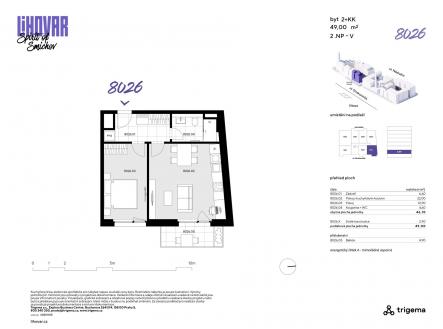 8026 opraveno | Prodej bytu, 2+kk, 46 m²