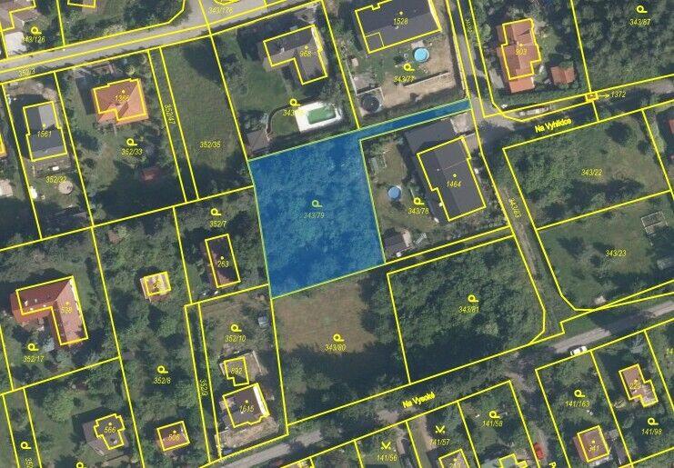 Prodej stav. pozemku na RD 1291 m2 v Dolních Jirčanech, Praha západ