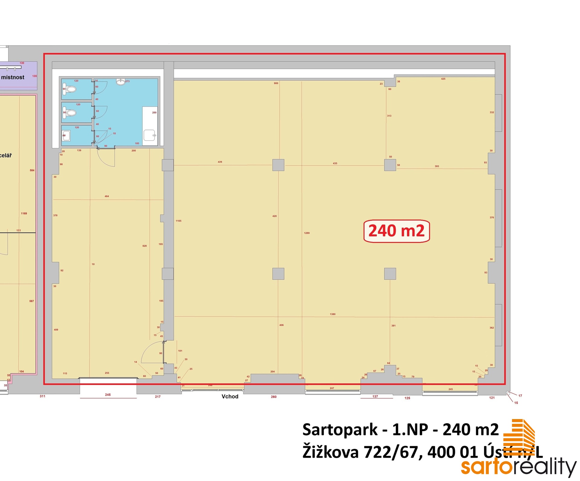 2. A,1.NP, Sartopark,rozměry