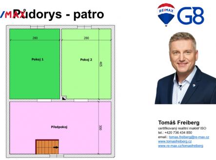 Půdorys - patro | Prodej - chata/rekreační objekt, 100 m²