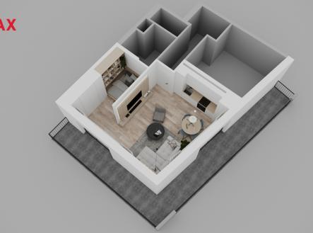 Vizualizace | Prodej bytu, 2+kk, 97 m²