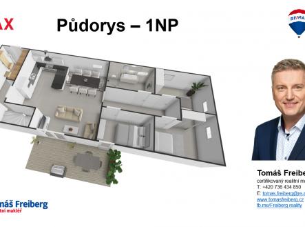 Půdorys 1NP | Prodej - dům/vila, 200 m²
